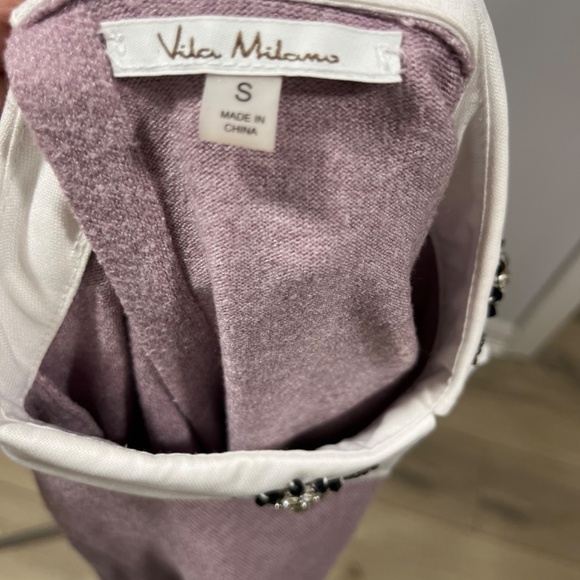 Embellished collar sweater in orchid - Picture 3 of 5